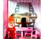 Big Size Large 310 Pcs Mansion Pink Doll House 2.5 Feet x 2.1 feet x 1.8 Feet with Dolls Lights LED and All Doll House Furniture and Accessory for Girls