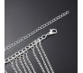 Tassel Shoulder Necklace Chains Stainless Steel Silver Punk Cool Body Chain Gothic Hip Hop Jewelry Accessories for Women and Girls