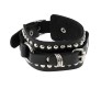 Black PU Leather Bracelet Punk Bracelet Adjustable Goth Cuff Bracelet Gothic Rivet Buckle Wristband for Men Women