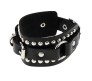 Black PU Leather Bracelet Punk Bracelet Adjustable Goth Cuff Bracelet Gothic Rivet Buckle Wristband for Men Women