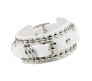 White PU Leather Bracelet Punk Bracelet Adjustable Goth Cuff Bracelet Gothic Rivet Buckle Wristband for Men Women