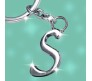 Stainless Steel Alphabet Letter S Metal Keychain Key Chain for Car Bikes Key Ring