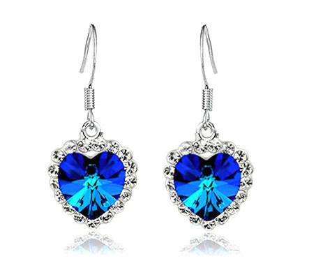 Heart of the Ocean Titanic Blue Stone Earring Jewellery for Women