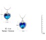 Heart of the Ocean Neclace Titanic Blue Stone Pendant Jewellery Necklace for Women