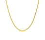 Chain 18 Inch Gold Plated Flat Necklace for Men and Women