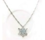 Frozen Snowflake Inspired Ocean Blue Pendant Necklace Princess Jewelry Accessories Light Blue for Girls & Women