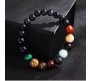 Universe Solar System Planet Energy Beaded Bracelets Bangles 6 to 8mm Astronormer Scientist Gift Idea Multicolor