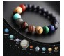 Universe Solar System Planet Energy Beaded Bracelets Bangles 6 to 8mm Astronormer Scientist Gift Idea Multicolor