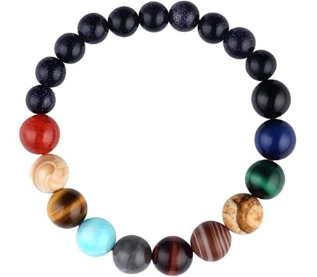 7 Chakra Natural Stones Reiki Healing Meditation and Protection 6-8mm Crystal Beads Multicolor Bracelet for Men and Women