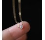 Cubic Zircon Solitaire Single Diamond Necklace Chain For Women, Single Stone Gold Chain for Women Jewellery, Valentine Gift for Girls