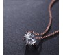 Cubic Zircon Solitaire Single Diamond Necklace Chain For Women, Single Stone Rose Gold Chain for Women Jewellery, Valentine Gift for Girls