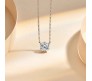 Cubic Zircon Solitaire Single Diamond Necklace Chain For Women, Single Stone Silver Chain for Women Jewellery, Valentine Gift for Girls