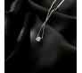 Cubic Zircon Solitaire Single Diamond Necklace Chain For Women, Single Stone Silver Chain for Women Jewellery, Valentine Gift for Girls