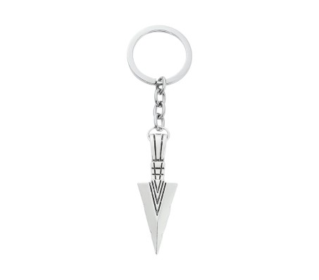 Spear Arrow Shape Silver Metal Keychain Key Chain for Car Bikes Key Ring