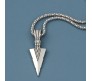 HQ Silver Spear Arrow Shape Pendant Locket with Chain Necklace Stylish Stainless Steel for Boys and Mens