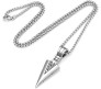 HQ Silver Spear Arrow Shape Pendant Locket with Chain Necklace Stylish Stainless Steel for Boys and Mens