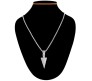 HQ Silver Spear Arrow Shape Pendant Locket with Chain Necklace Stylish Stainless Steel for Boys and Mens