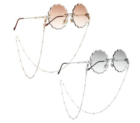 Adjustable Spectacle Pearl Eyeglass Silver Gold Chains Beaded For Sunglass Spectacles Chain String Glasses Spec Lanyard Holder Strap for Women