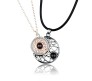 Magnetic Sun Moon Matching Couple Necklace Set 100 I love You Languages Rose Gold Black Pendant Chain Jewellery Boy Friend BF 2 PCs for Couples Men and Women