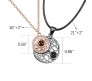 Magnetic Sun Moon Matching Couple Necklace Set 100 I love You Languages Rose Gold Black Pendant Chain Jewellery Boy Friend BF 2 PCs for Couples Men and Women