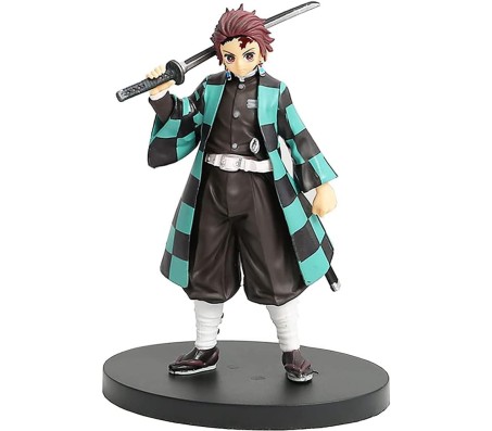 Demon Slayer Tanjiro Kamado Action Figure Height 16 cm for Car Dashboard, Decoration, Cake, Office Desk & Study Table Toy Multicolor