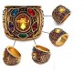 Thanos Inspired Infinity Stones Gauntlet Brass Crystal Gold Plated Power Cosplay Costume Accessory Ring for Men and Boys