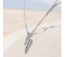 Lightning Flash Bolt Pendant Charm Necklace Silver Stainless Steel Pendant for Men and Boys