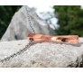 3D Twisted Cuboid Vertical Bar/Stick Stainless Steel Locket Rose Gold Pendant Necklace for Boys and Men