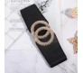 Elastic Fabric Waist Belt for Dress One Piece Stylish Circle-Shaped Design Stretchy Big Designer Broad Ladies Belt for Women Dresses Fancy Stretchable Black - Free Size