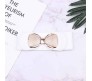 Elastic Fabric Waist Belt for Dress One Piece Stylish Bow-Shaped Design Stretchy Big Designer Broad Ladies Belt for Women Dresses Fancy Stretchable White - Free Size