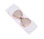 Elastic Fabric Waist Belt for Dress One Piece Stylish Bow-Shaped Design Stretchy Big Designer Broad Ladies Belt for Women Dresses Fancy Stretchable White - Free Size