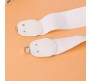 Elastic Fabric Waist Belt for Dress One Piece Stylish Bow-Shaped Design Stretchy Big Designer Broad Ladies Belt for Women Dresses Fancy Stretchable White - Free Size