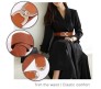 Elastic Fabric Waist Belt for Dress One Piece Stylish C-Shaped Design Stretchy Big Designer Broad Ladies Belt for Women Dresses Fancy Stretchable Brown - Free Size