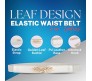 Elastic Fabric Waist Belt for Dress One Piece Stylish Leaf Design Stretchy Slim Designer Ladies Belt for Women Dresses Fancy Stretchable White - Free Size