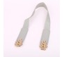 Elastic Fabric Waist Belt for Dress One Piece Stylish Leaf Design Stretchy Slim Designer Ladies Belt for Women Dresses Fancy Stretchable White - Free Size