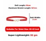 Elastic Fabric Waist Belt for Dress One Piece Stylish Pearl Design Stretchy Slim Designer Ladies Belt for Women Dresses Fancy Stretchable Red - Free Size