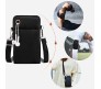 Small Crossbody Wallet Phone Space Bag for Women Mini Shoulder Handbag Wallet with Credit Card Slots Ladies Mobile Holder Pouch Gift Item Purse Black