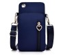 Small Crossbody Wallet Phone Space Bag for Women Mini Shoulder Handbag Wallet with Credit Card Slots Ladies Mobile Holder Pouch Gift Item Purse Navy Blue