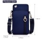 Small Crossbody Wallet Phone Space Bag for Women Mini Shoulder Handbag Wallet with Credit Card Slots Ladies Mobile Holder Pouch Gift Item Purse Navy Blue