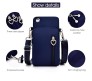 Small Crossbody Wallet Phone Space Bag for Women Mini Shoulder Handbag Wallet with Credit Card Slots Ladies Mobile Holder Pouch Gift Item Purse Navy Blue