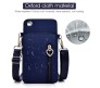 Small Crossbody Wallet Phone Space Bag for Women Mini Shoulder Handbag Wallet with Credit Card Slots Ladies Mobile Holder Pouch Gift Item Purse Navy Blue