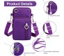 Small Crossbody Wallet Phone Space Bag for Women Mini Shoulder Handbag Wallet with Credit Card Slots Ladies Mobile Holder Pouch Gift Item Purse Purple