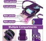 Small Crossbody Wallet Phone Space Bag for Women Mini Shoulder Handbag Wallet with Credit Card Slots Ladies Mobile Holder Pouch Gift Item Purse Purple