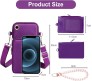 Small Crossbody Wallet Phone Space Bag for Women Mini Shoulder Handbag Wallet with Credit Card Slots Ladies Mobile Holder Pouch Gift Item Purse Purple