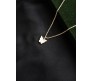 Gold Chain Plated White Butterfly Pendant Necklace for Women and Girls