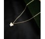 Gold Chain Plated White Butterfly Pendant Necklace for Women and Girls