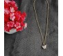 Gold Chain Plated White Butterfly Pendant Necklace for Women and Girls