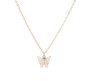 Gold Chain Plated White Butterfly Pendant Necklace for Women and Girls