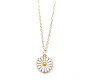 Fashion Daisy Pendant Necklace for Women and Girls, White Colour Flower Small Charm Pendant Gold Plated Chain Necklace B1