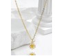 Fashion Daisy Pendant Necklace for Women and Girls, White Colour Flower Small Small Charm Pendant Gold Plated Chain Necklace S1